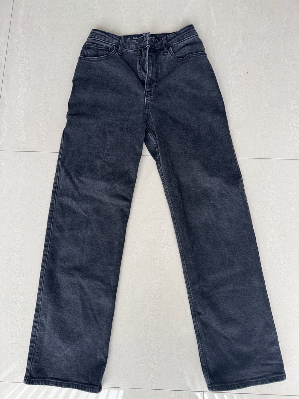 Hollister Women's black ultra high-rise dad jeans.